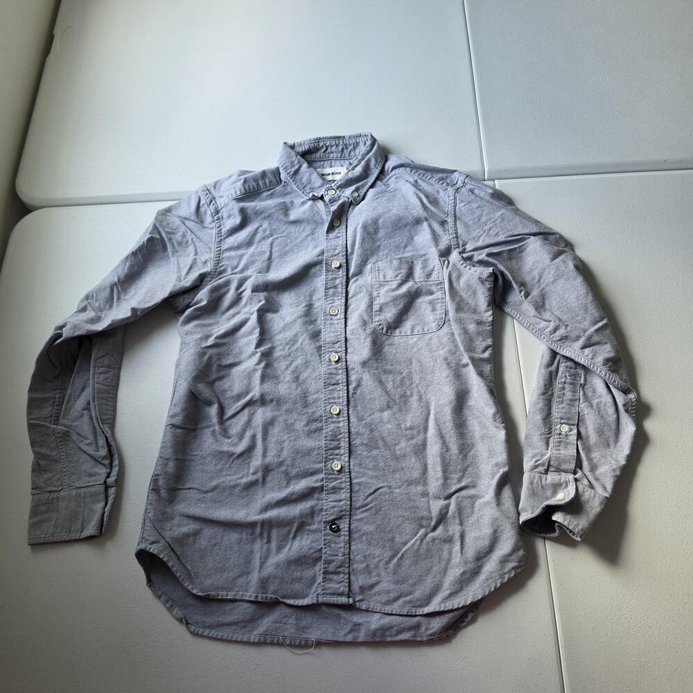 Taylor Stitch Shirt Mens 40 Gray Cotton Button Down Long Sleeve Casual